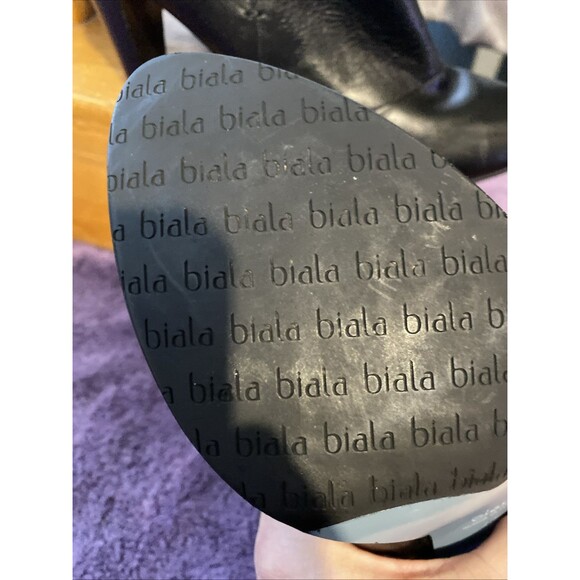 Biala Italian‎ Leather High Heel Booties Women's Shoes Black Size 10 Soft - Picture 6 of 11